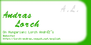 andras lorch business card